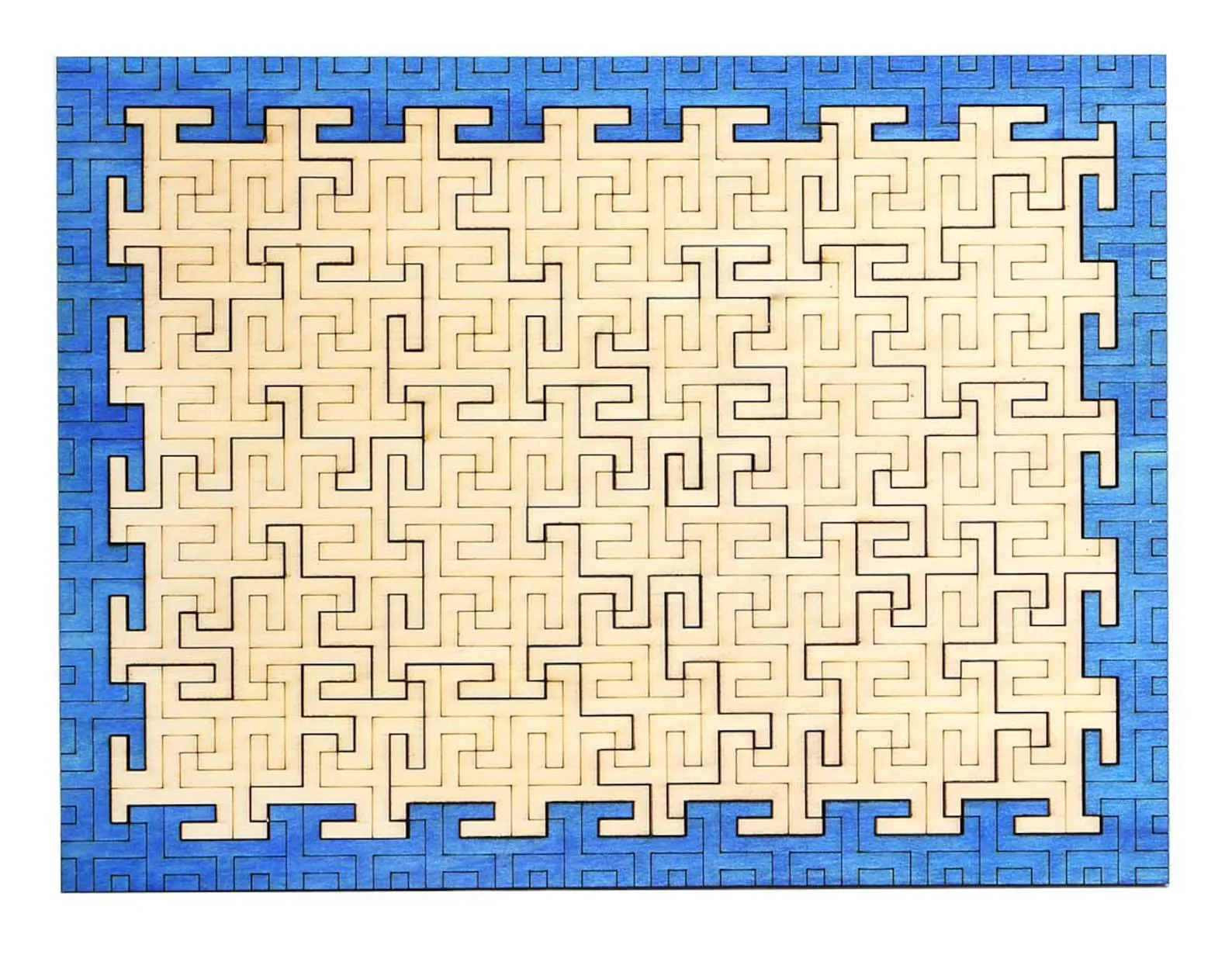 Greek Style Wooden Geometric Pattern Brain Puzzle