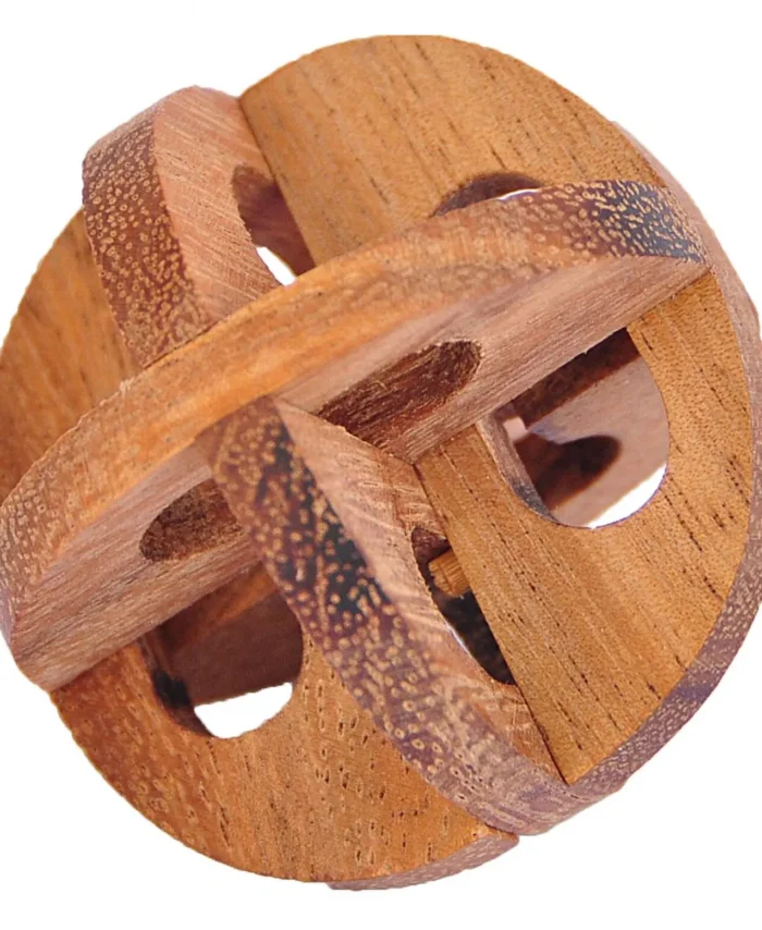 Circular Wheel Shaped Wooden Assembly Puzzle